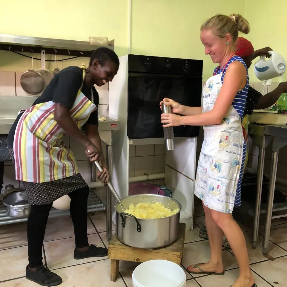 Cocina comunitaria en Sudáfrica